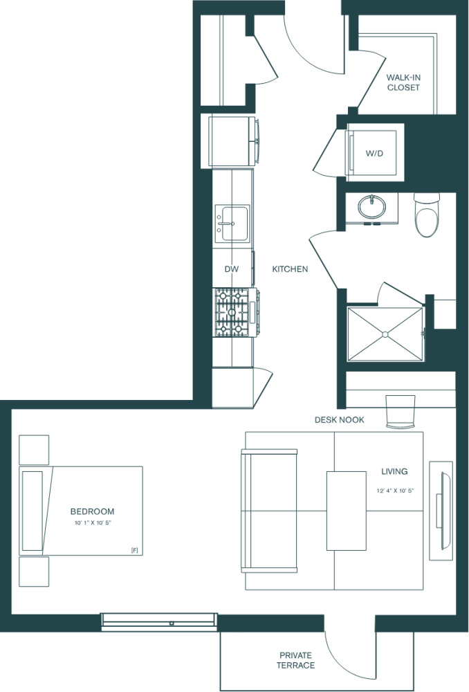 Floor plan for unit 303