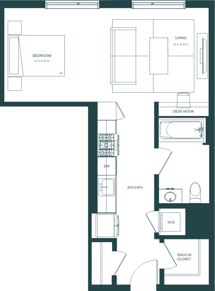 Floor plan for unit 530
