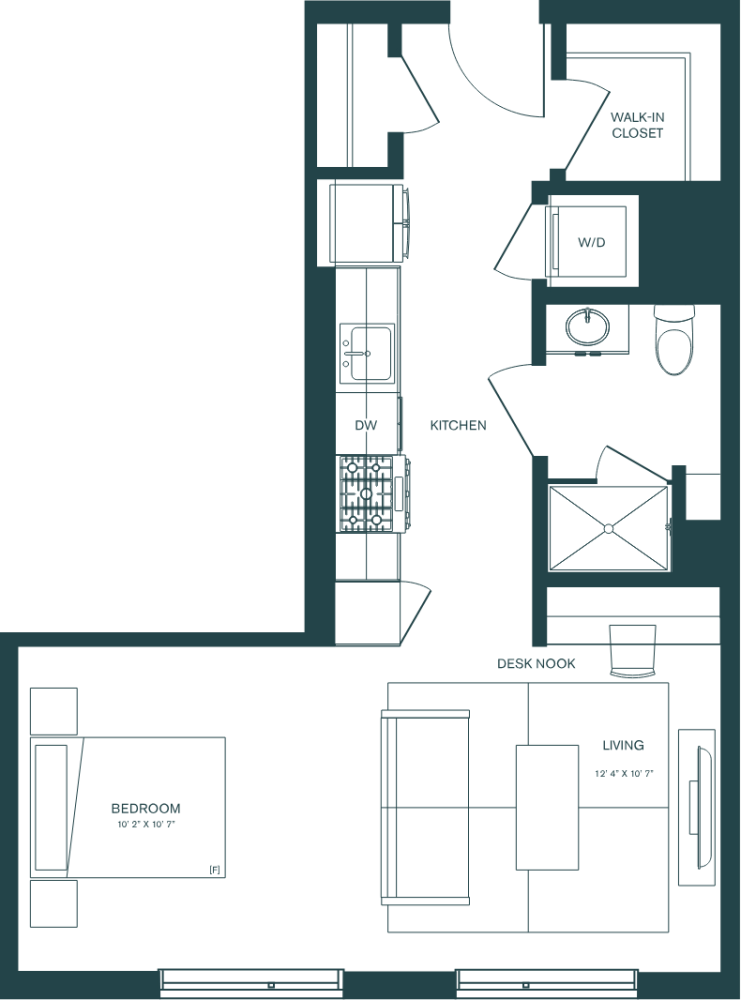 Floor plan for unit 403